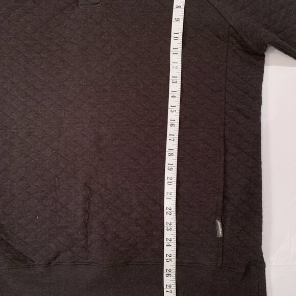 Eddie Bauer Sweater Henley Men's Large Diamond Black Pullover - Picture 3 of 9